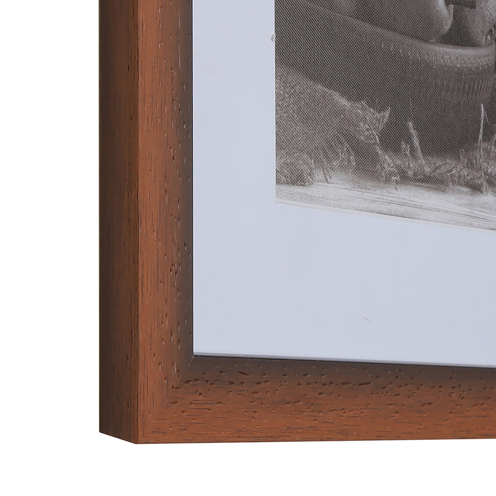 Custom Matted Picture Poster Frame & Mat 1-1/8&Prime; Brown Modern 313VIII 16×20 24×36