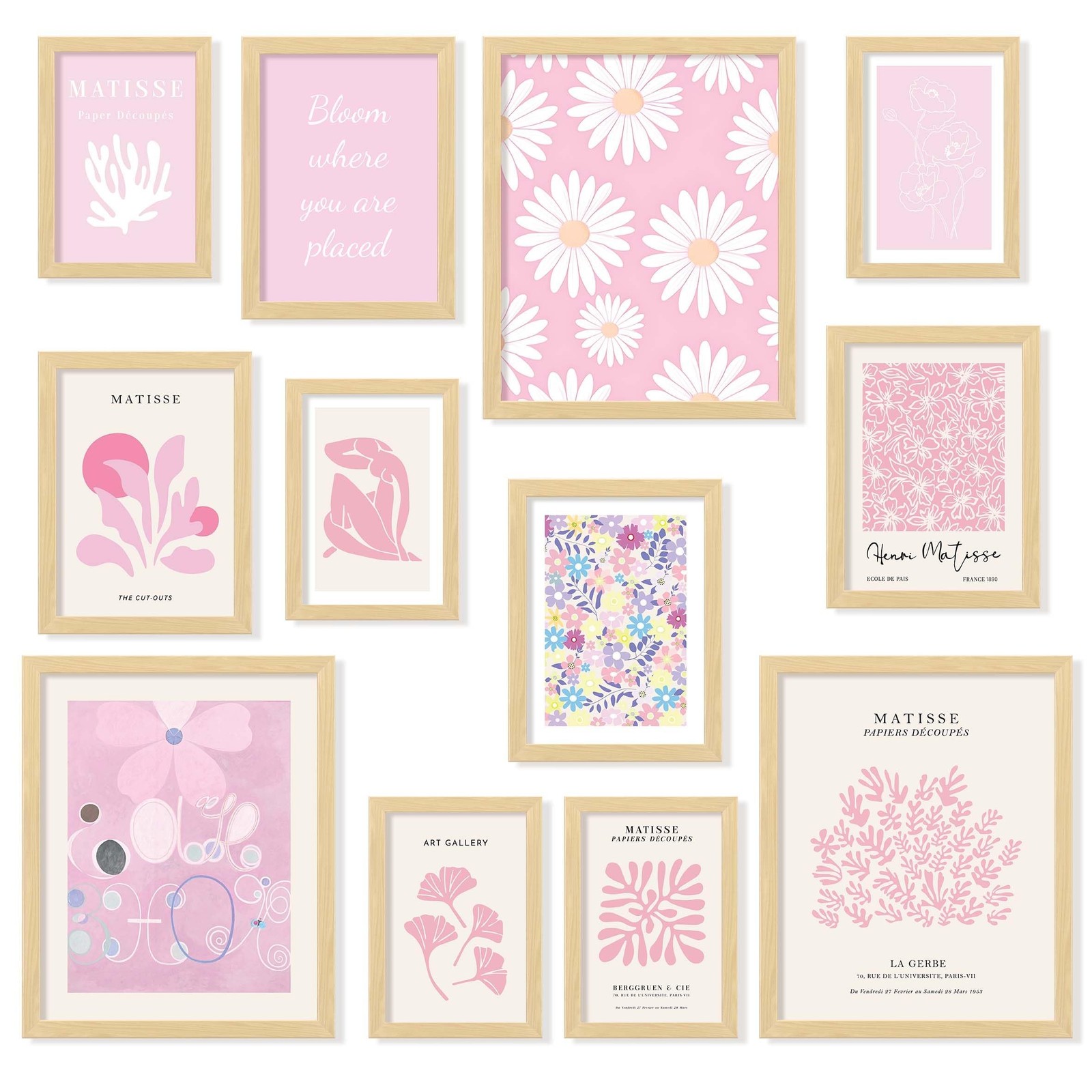 97 Decor Pink Wall Decor Aesthetic Pictures – Matisse Wall Art Pink Posters f…