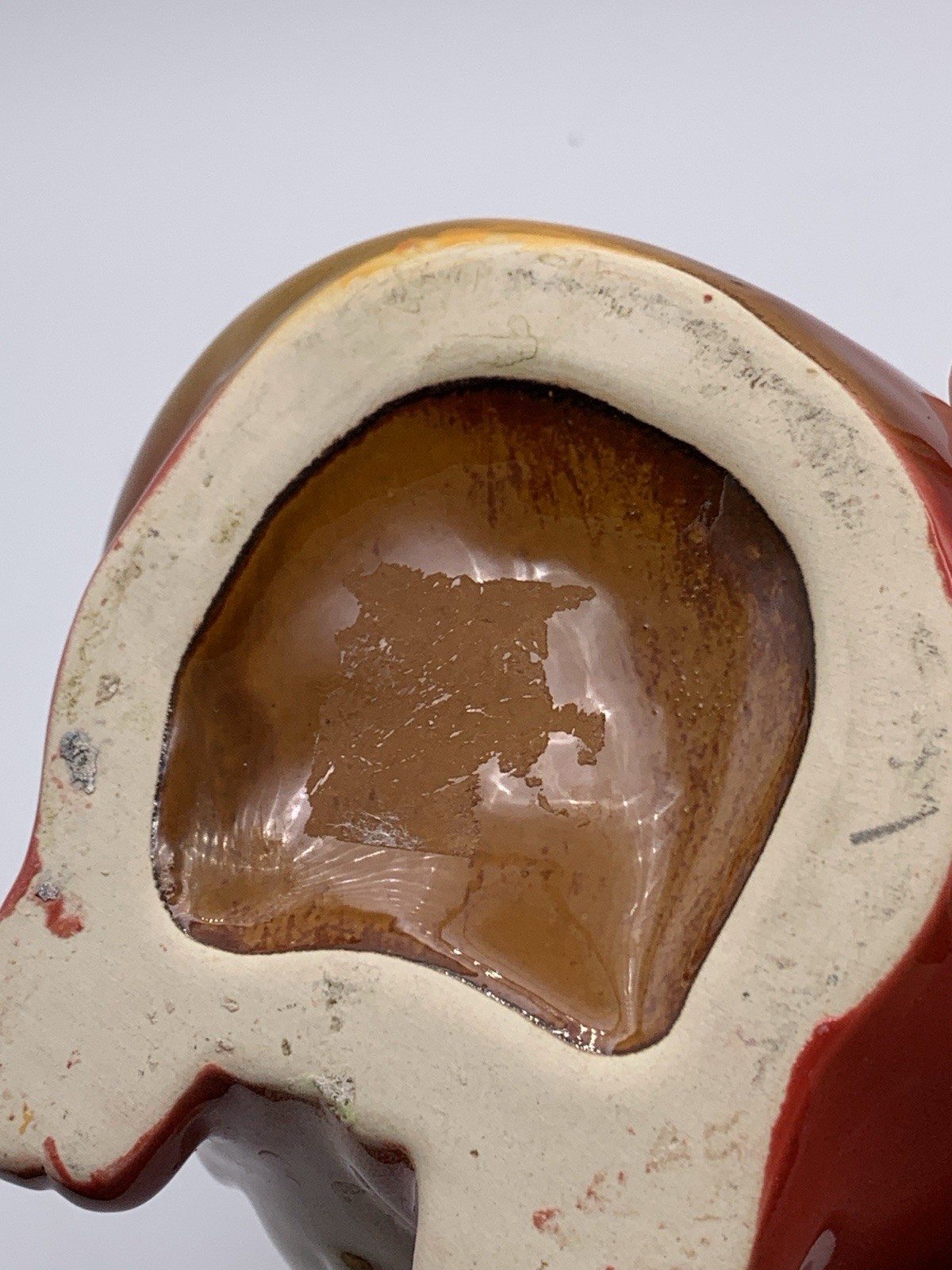 Burton + Burton Red Brown Fox Ceramic Pottery Vase 7.5&Prime;