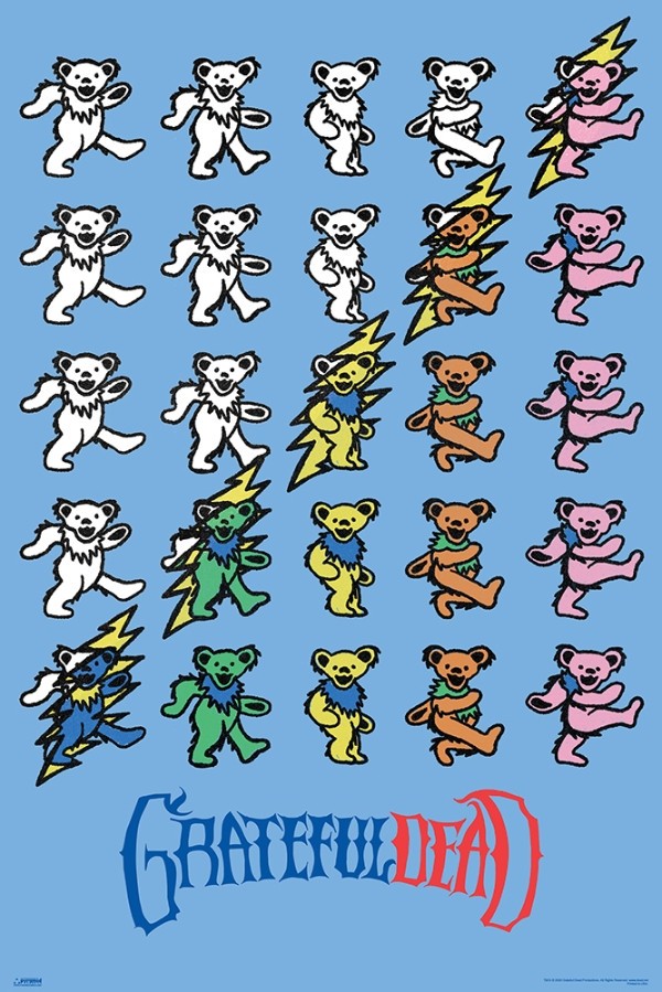 Poster – Grateful Dead Bears Gridded Music Album Cover 24×36&Prime; NEW Wall Art