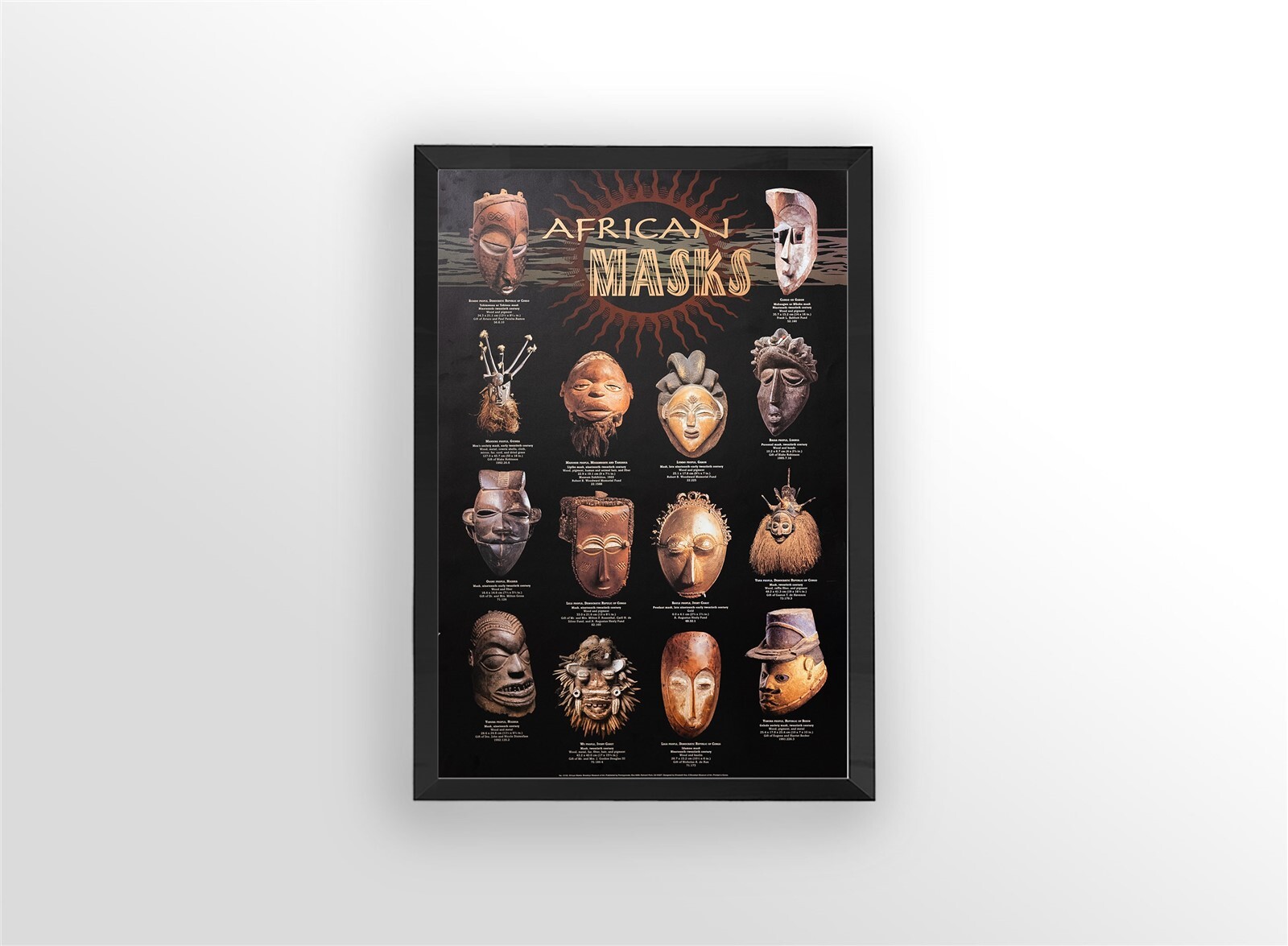 US Art Frames African Masks – Key – 24×36 Print & Poster (24x36V) 4O2