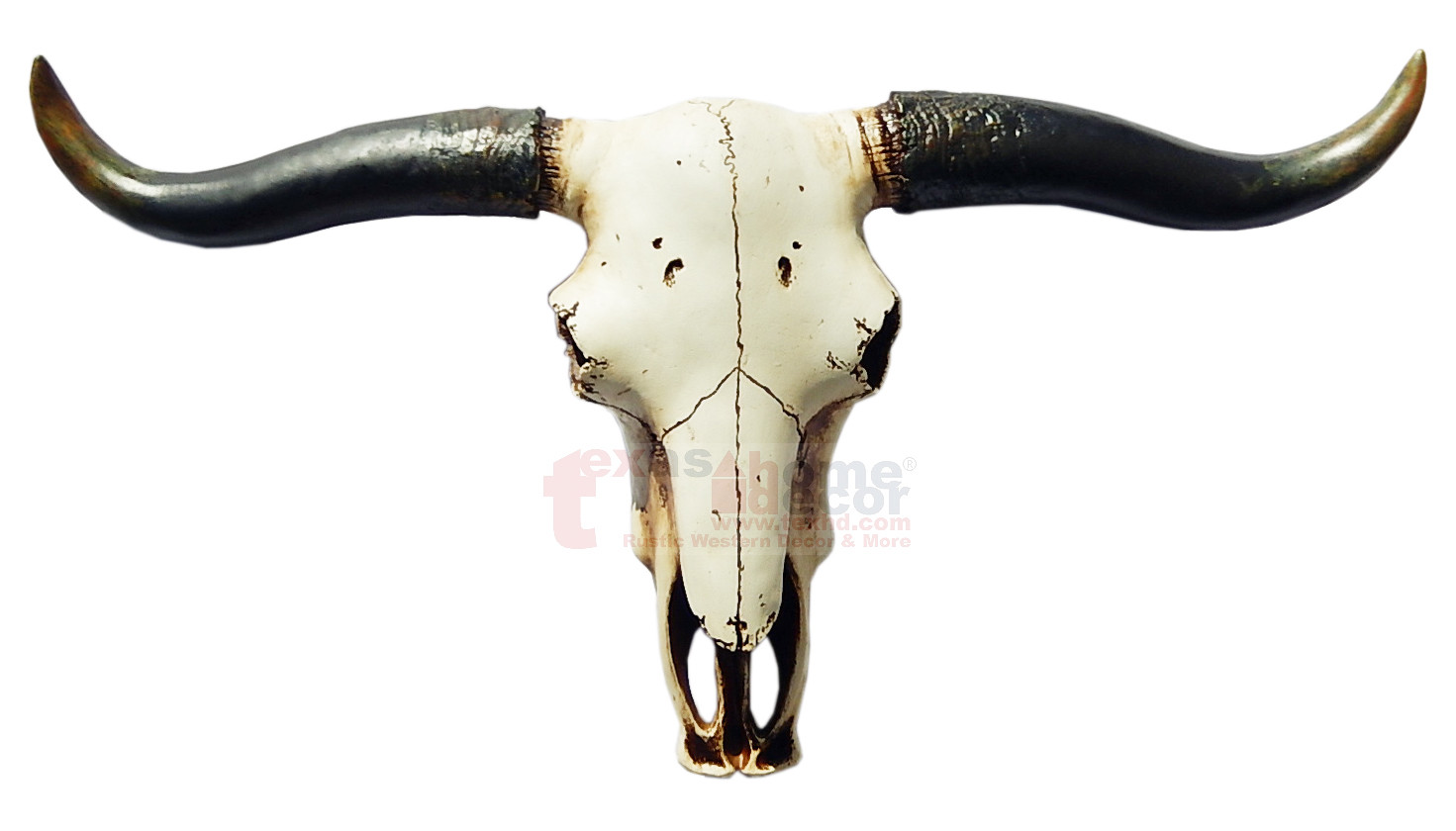 Southwestern Faux Texas Longhorn Skull Steer Rustic Cabin Ranch Decor 20 1/4&Prime;