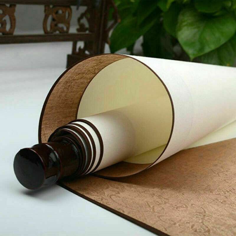 Chinese Xuan Paper Blank Scrolls Vertical Wall Scroll Retro Calligraphy Supply
