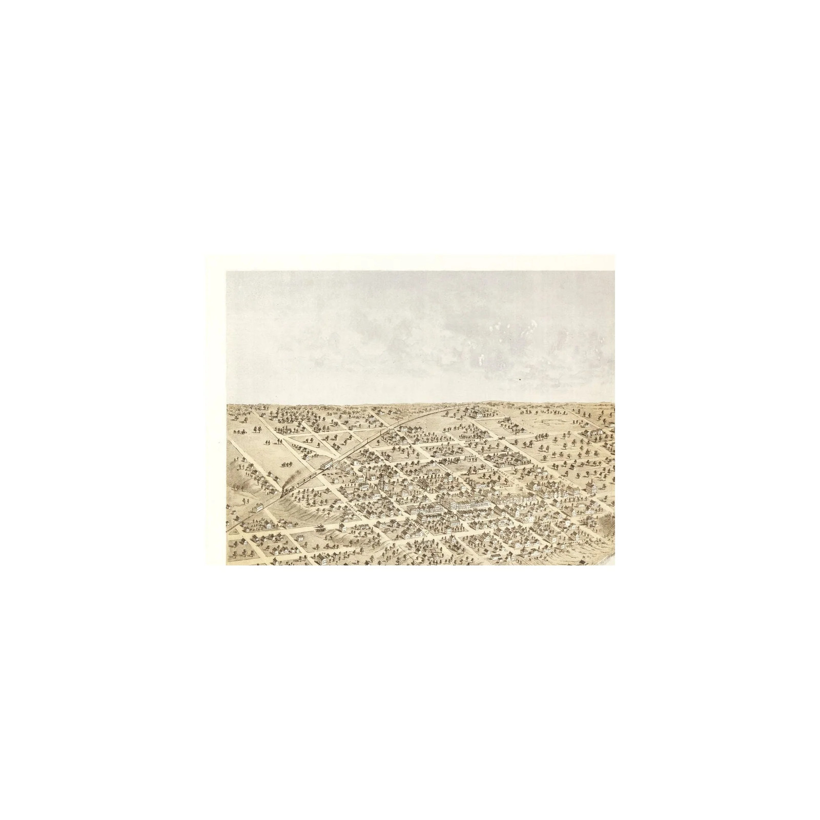 Historic Panoramic View – Appleton Wisconsin – Ruger 1867 – Vintage Wall Art