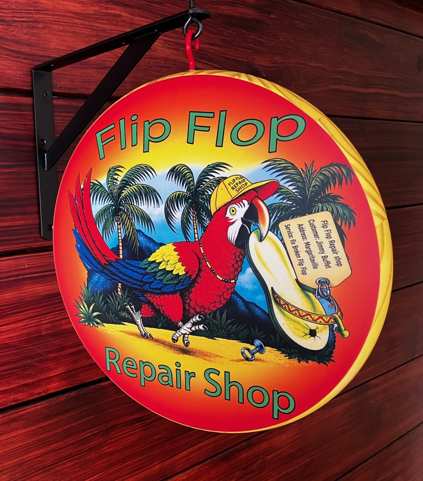 Double Sided Flip Flop Repair Shop Pub Sign