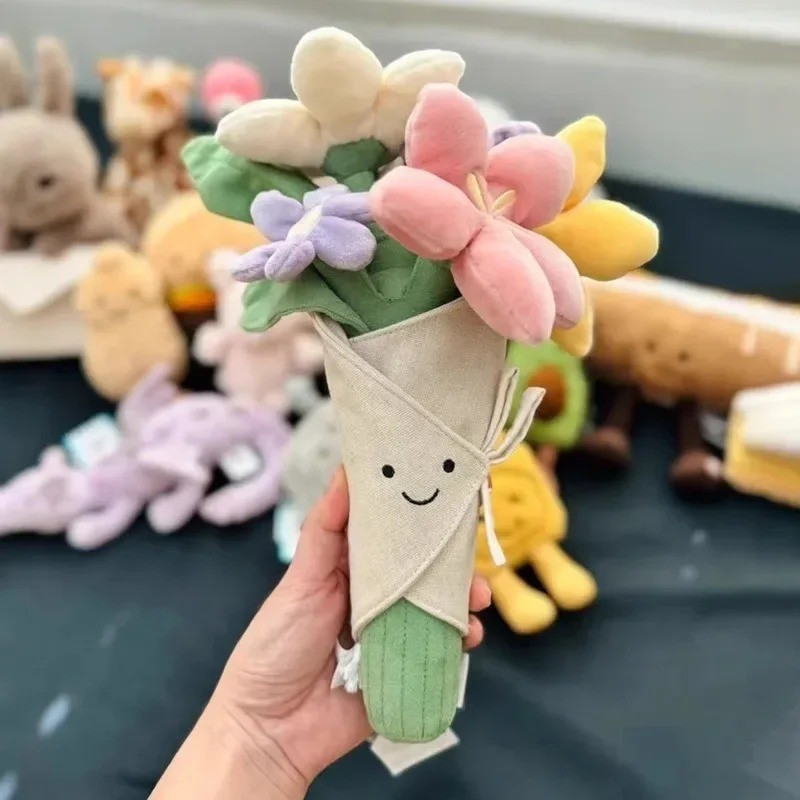 Plush Flower Bouquet Soft Stuffed Rose Gift Valentine&rsquo;s Birthday Wedding Decor
