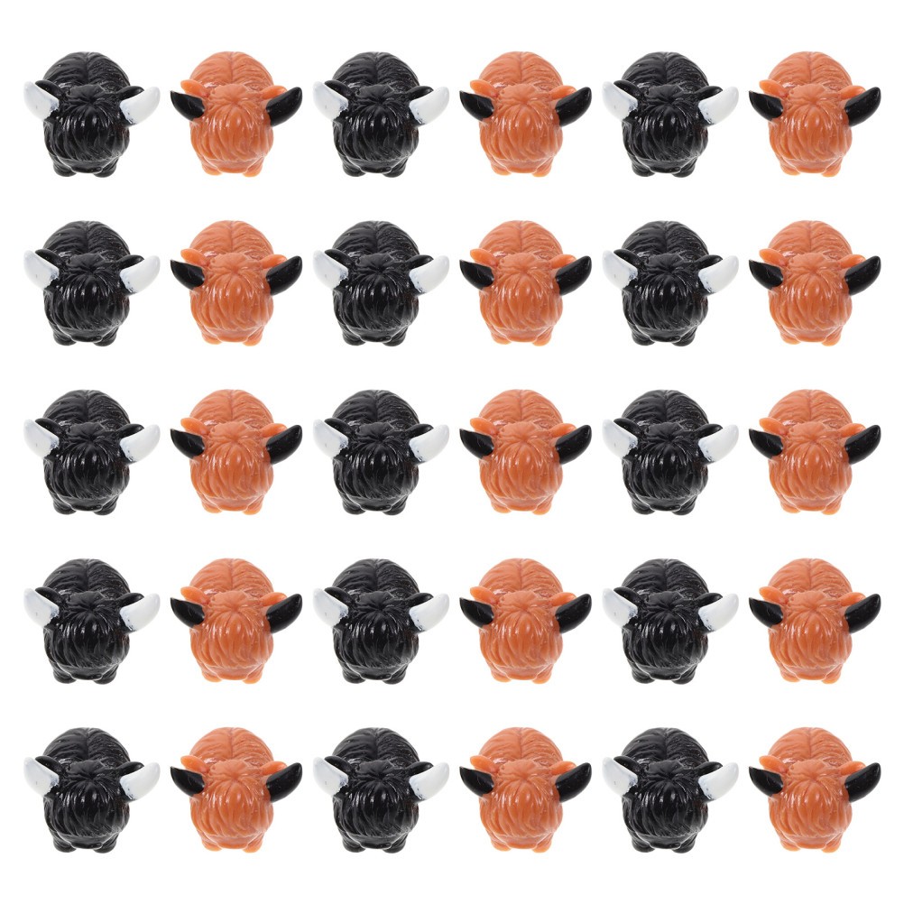 30Pcs Miniature Resin Cow Figures Bulk for Office Garden Tabletop Decoration