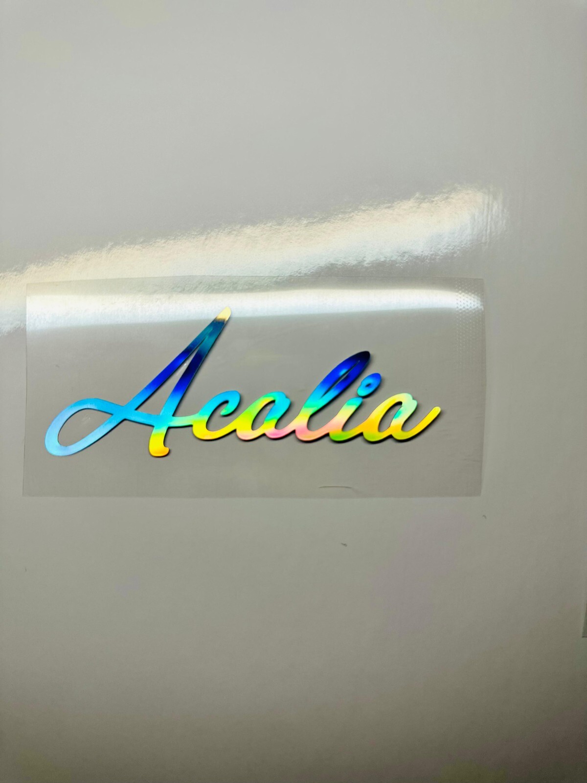 Holographic Custom Text Vinyl Lettering Sticker Decal Personalized -ANY TEXT CAR
