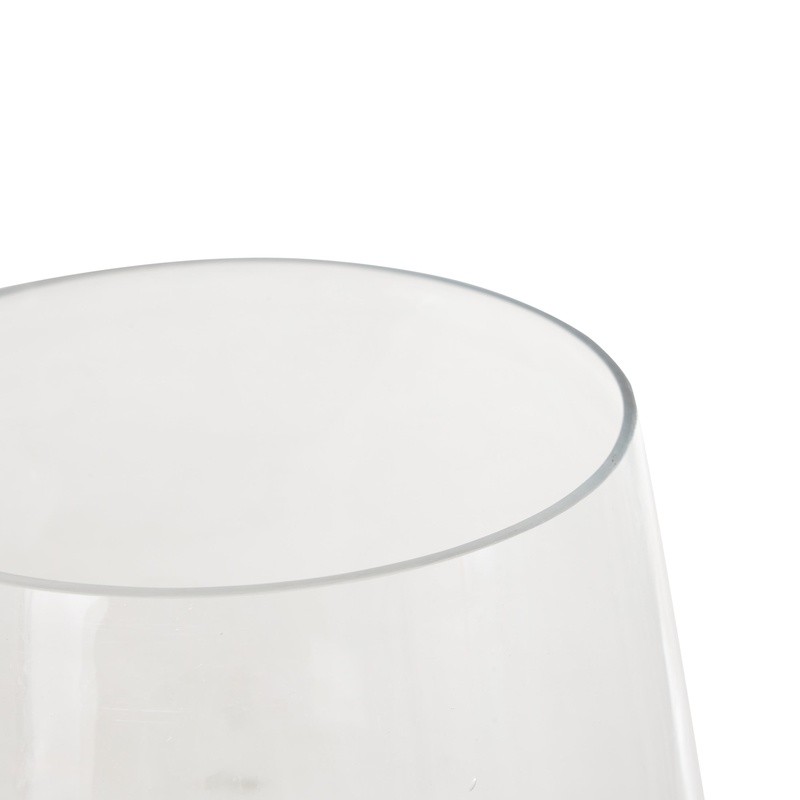 13&Prime; Cone Shaped Clear Glass Vase Modern Tabletop Home Decor Unique Centerpiece