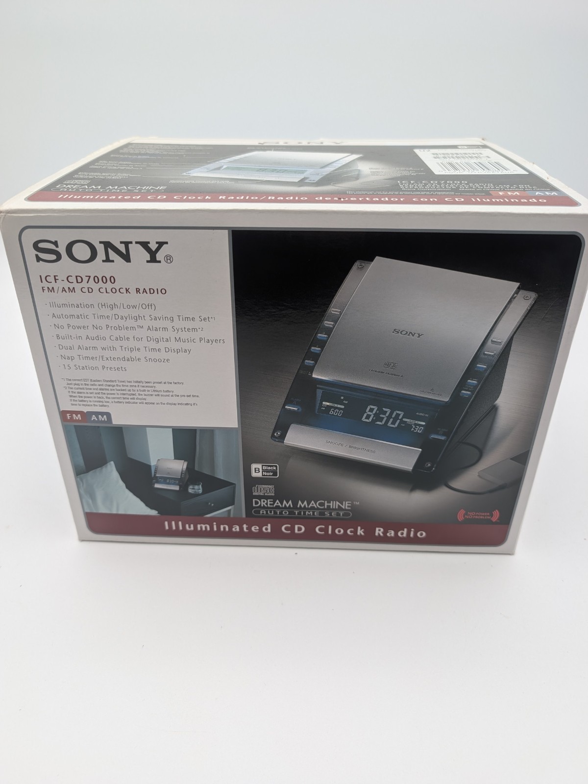 NOS Sony Dream Machine ICF-CD7000 Alarm Clock AM/FM Radio MP3 CD 2007