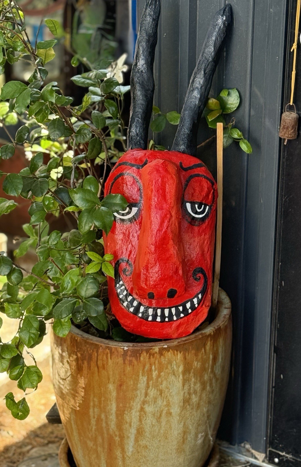 Giant Red Devil Handmade By Susie Paper Mache