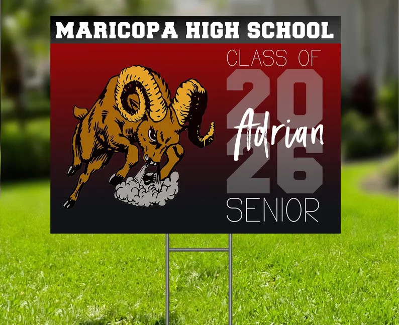 Customizable High School Senior Yard Sign Graduation Class