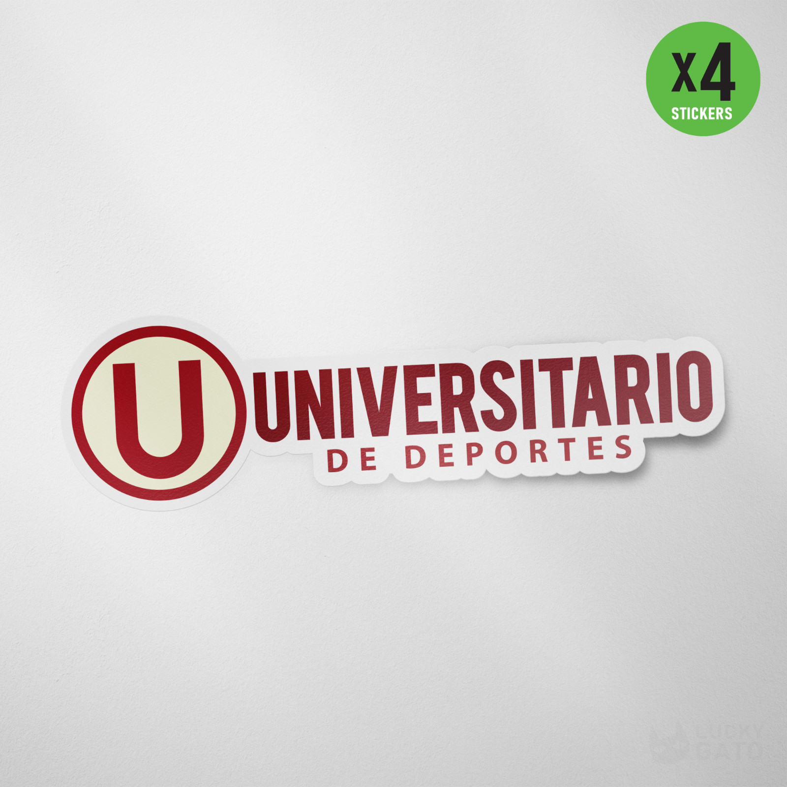 4 Pack Universitario de Deportes Peru Vinyl Sticker Decal Color Calcomania Lima