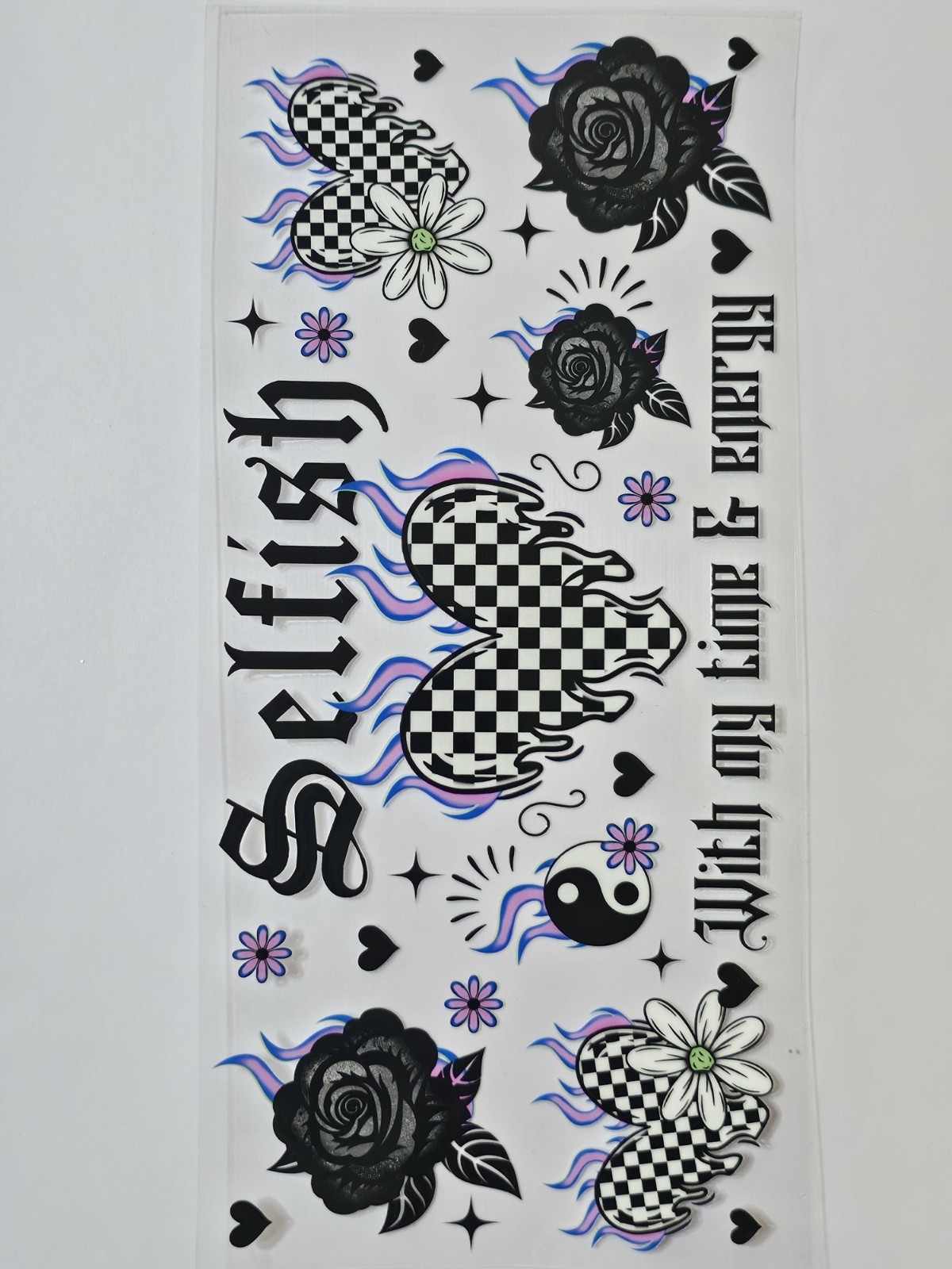 Selfish UV DTF Transfer Sticker Wrap Tumbler UVDTF BUY 10+ GET COMBINED SHIPPING