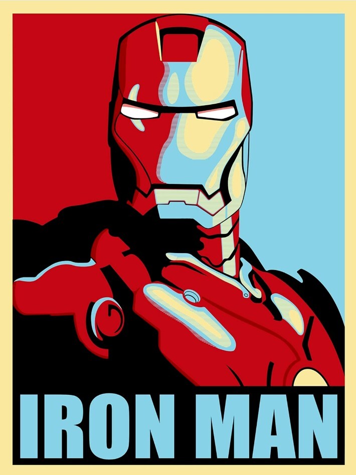 Iron Man Poster Wall Art Prints 11×17 12×18 20×30 24×36&Prime;
