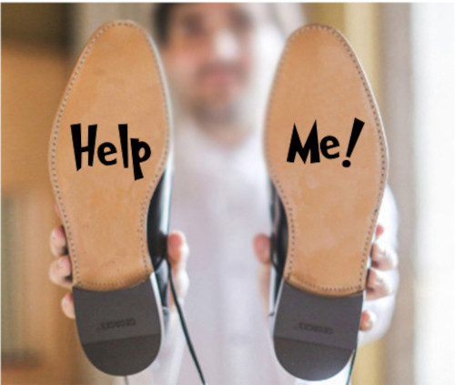 Groom Wedding Shoe Sticker Decal – &lsquo;Help Me&rsquo; Fun & Unique Bridal Accessory – 127