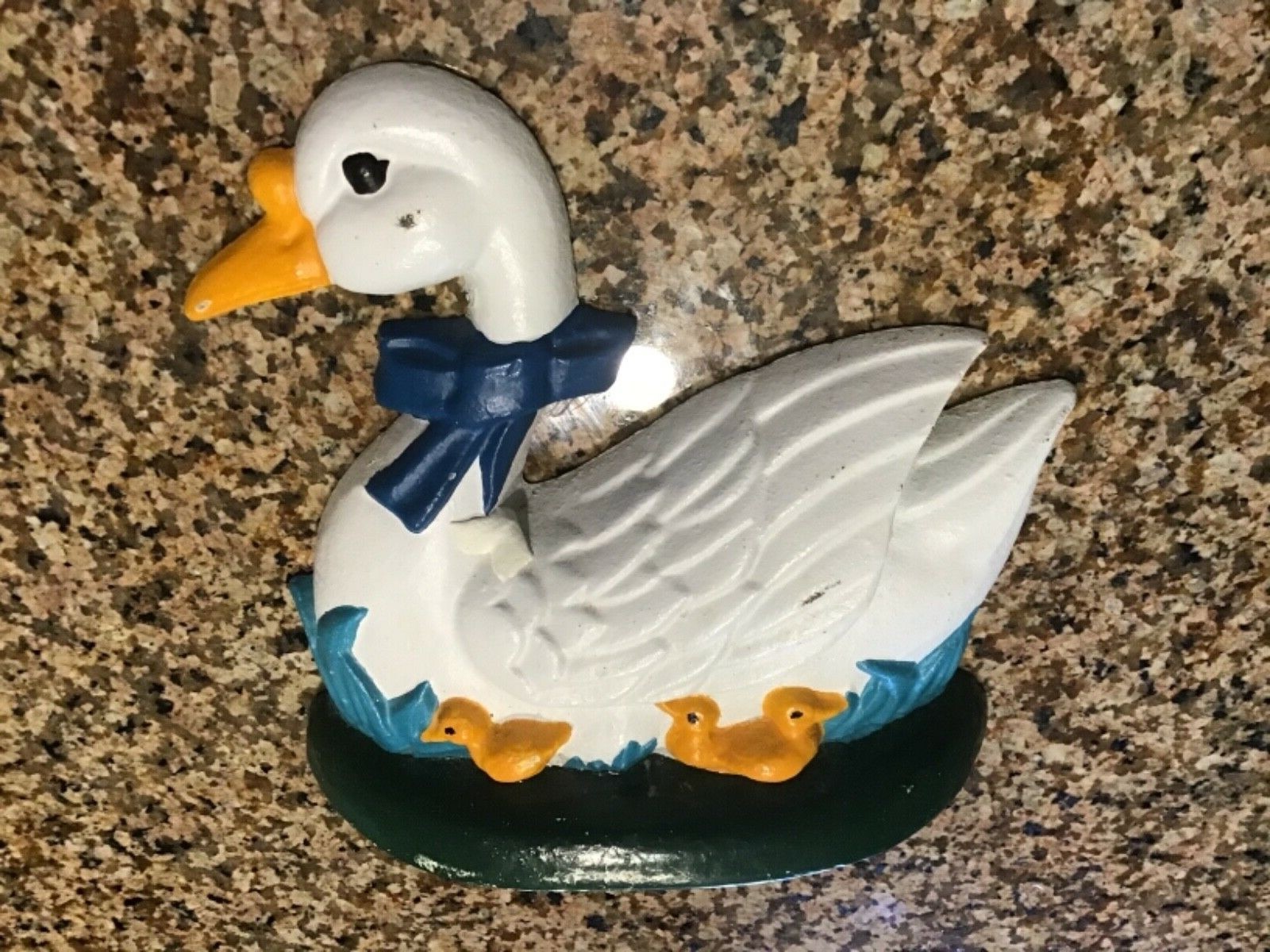 Vintage CAST IRON Duck /Goose DOOR STOP (7”x7” ~4lbs)