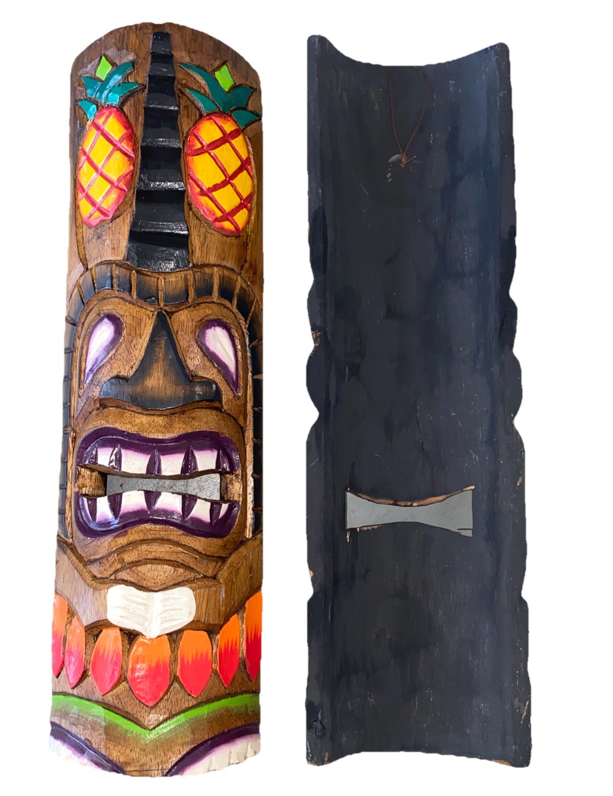 SET OF 2 20&Prime; TIKI MASK HAWAIIAN WALL ART ISLAND HOME DECOR TRIBAL BAR TROPICAL