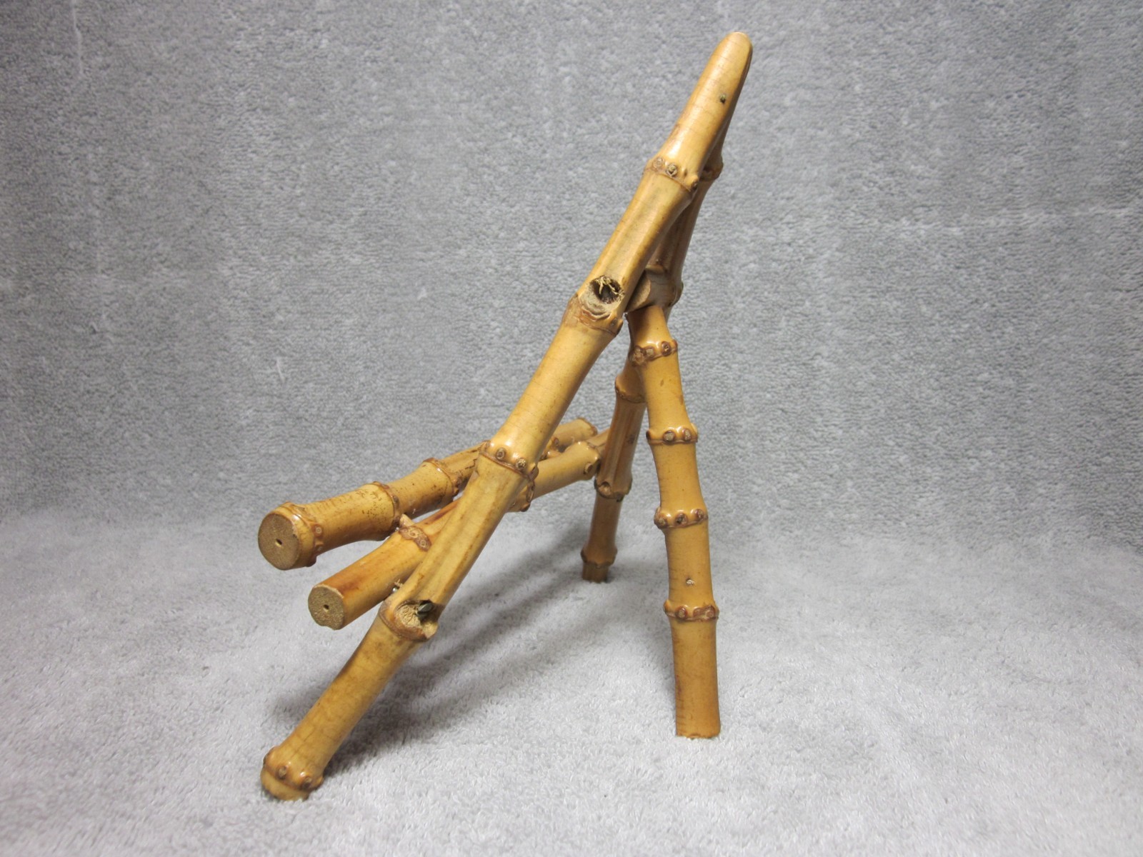 Vintage Genuine Bamboo Easel Painting Display Stand « A » Shape *8 1/4&Prime;x 7&Prime;