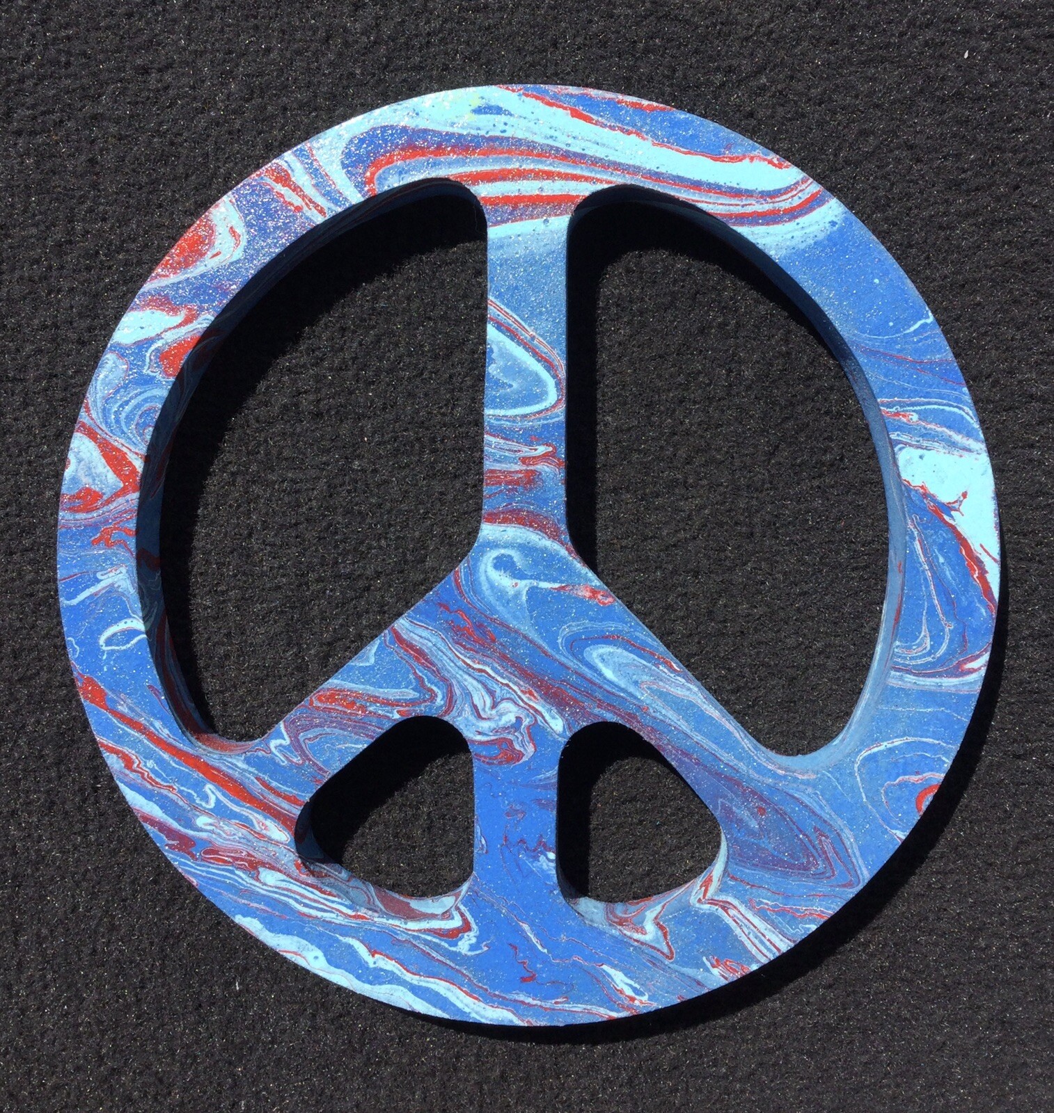 Peace Sign Symbol – Professional Hand-Made Wall Art – Retro Cool Decor – MCM