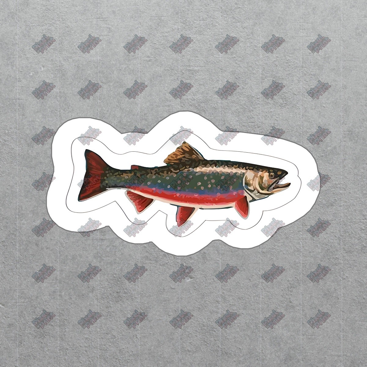 Vibrant Brook Trout Vinyl Sticker Fish Decal for Outdoor Enthusiasts #473879