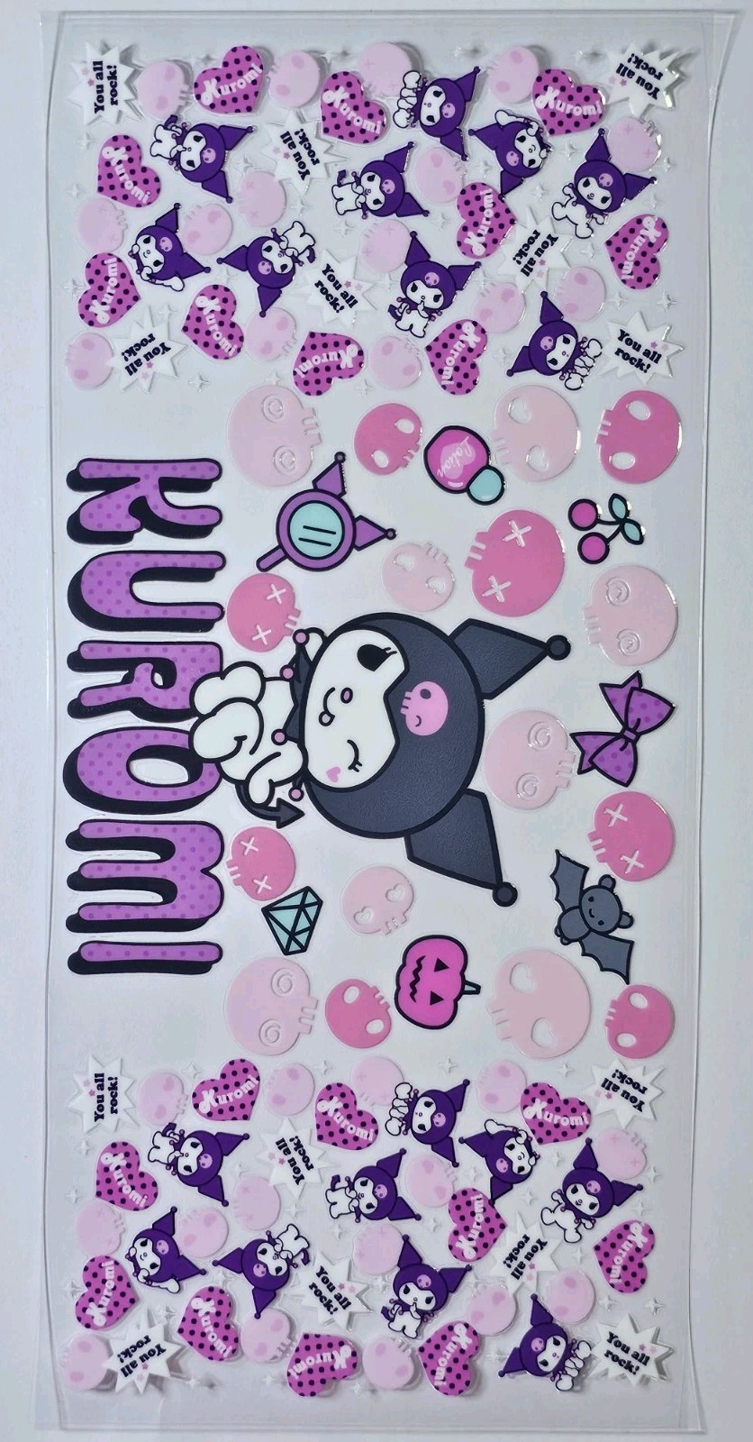 Kuromi UV DTF Transfer Sticker Wrap Tumbler UVDTF BUY 10+ GET COMBINED SHIP