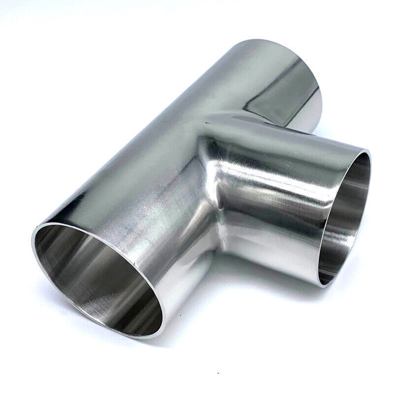 Stainless Steel Equal Tee T Shape Pipe T-Piece Exhaust Tube Polished 19-63mm