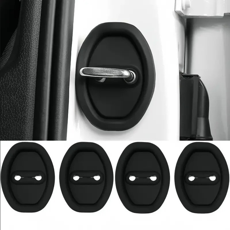 4pcs Silicone Car Door Lock Covers – Rust‑Proof, Noise‑Reducing Protectors – NEW