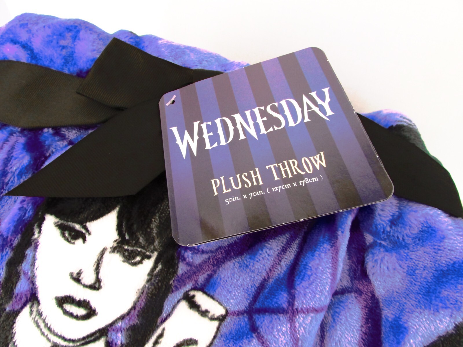 Wednesday Addams Plush Throw Blanket 50 X 70 in NWT