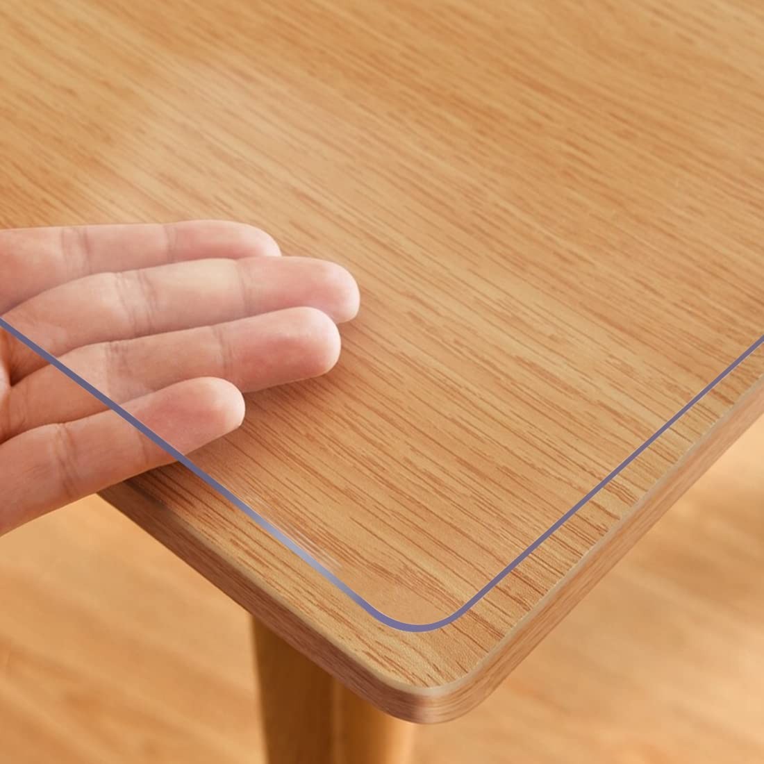 Veecano 40X84 Inch Clear Plastic Table Cover Protector Pad Transparent Plastic