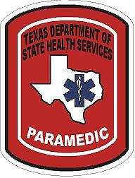Texas Paramedic Reflective or Matte Vinyl Decal Sticker Paramedic EMT EMS
