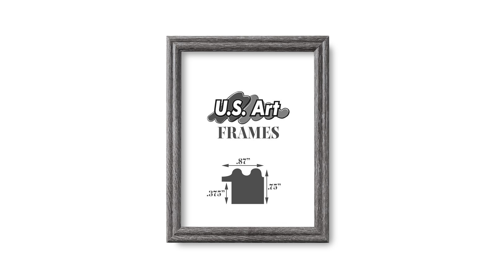 US Art 0.75&Prime; Barnwood Gray / Grey .75 in Wooden Photo Picture Poster Frame S-Lot