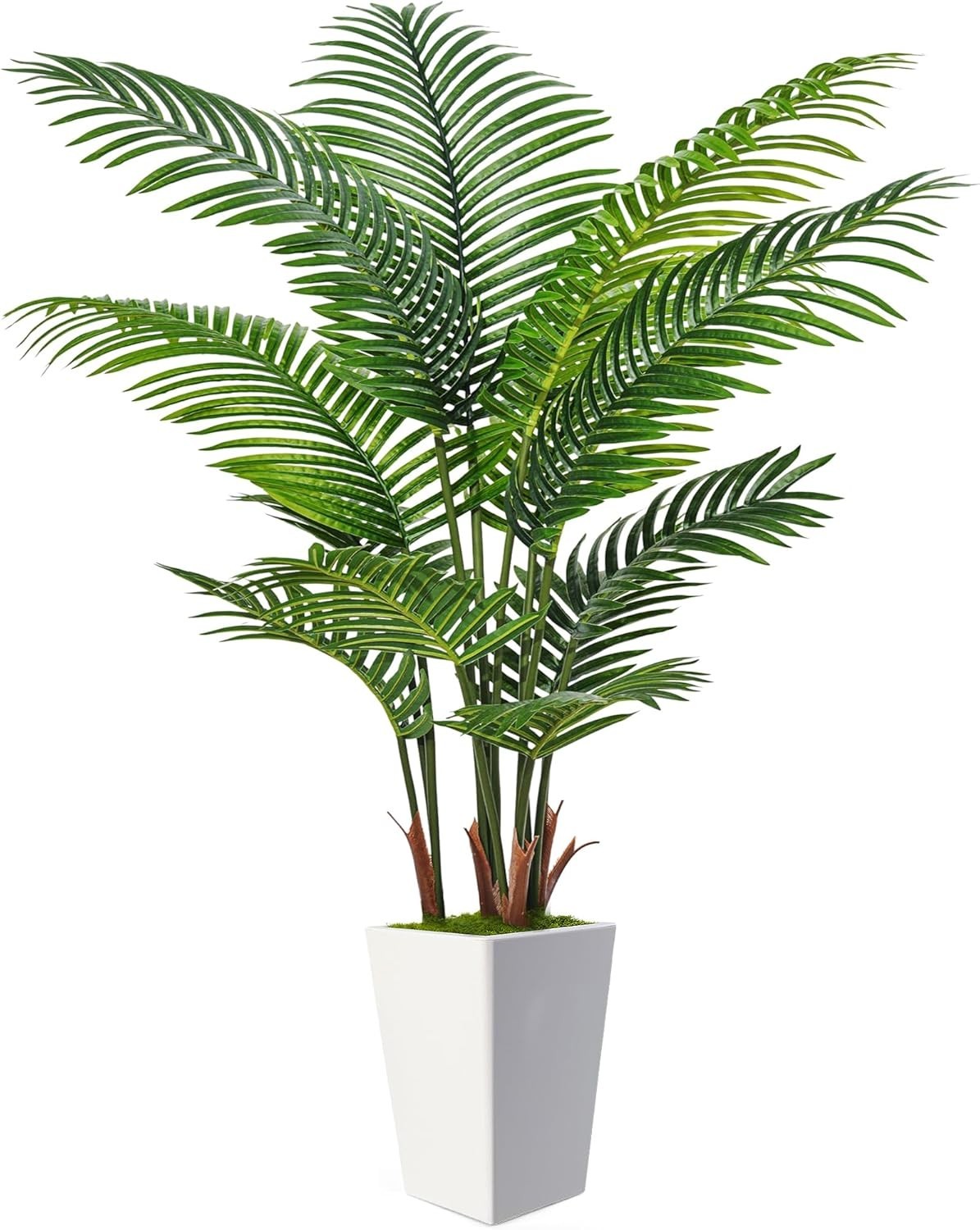 6FT Artificial Palm Tree, Tall Faux Palm Tree Indoor with Fake Plants Tall, Arti