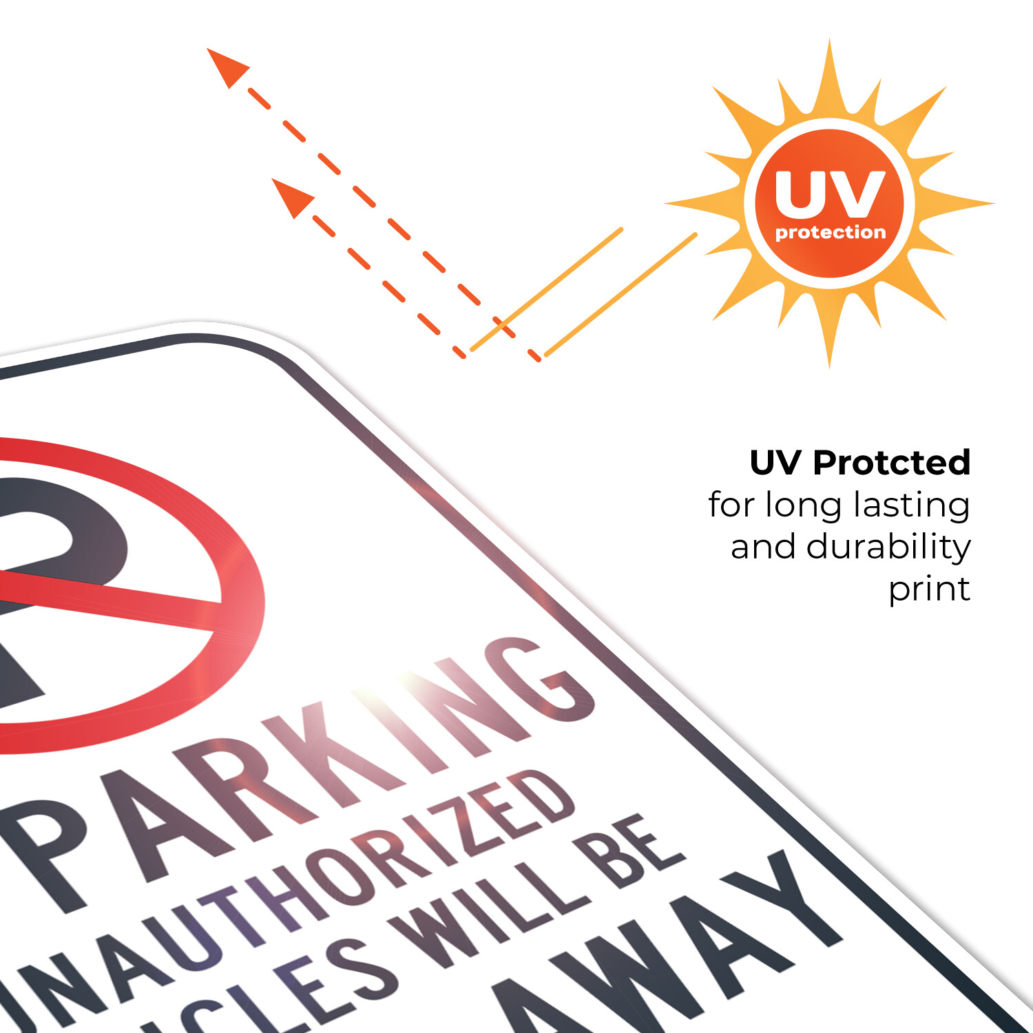 No Parking Symbol Unauthorized Vehicles Will Be Towed Sign,