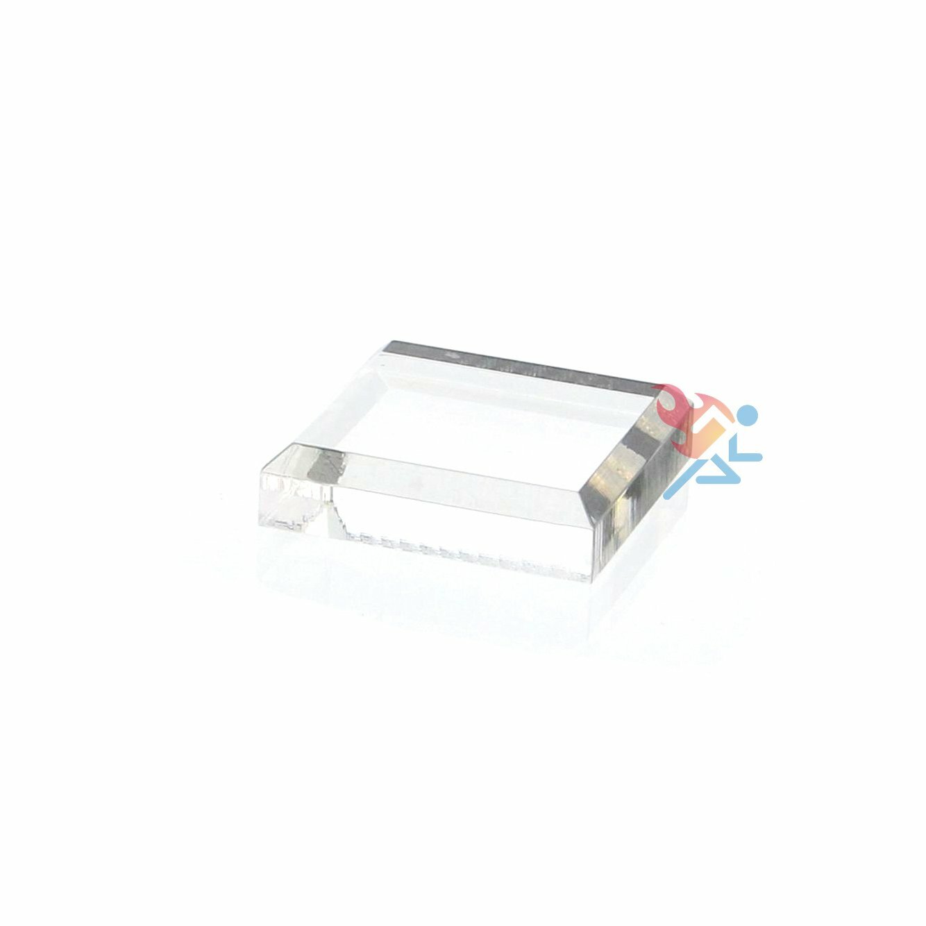 Acrylic Display Stand Block Base with Beveled Edge, 3 Pack (1/2&Prime; H x 1-1/2&Prime; W)