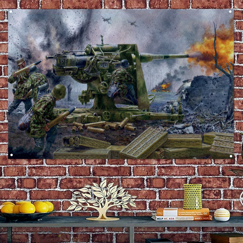 Luftwaffe Field Division 8,8cm Flak 37 Posters Banner Military Artwork Flag