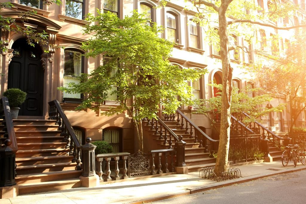 Rows of Beautiful Brownstones in New York City Photo Photograph Poster 36×24