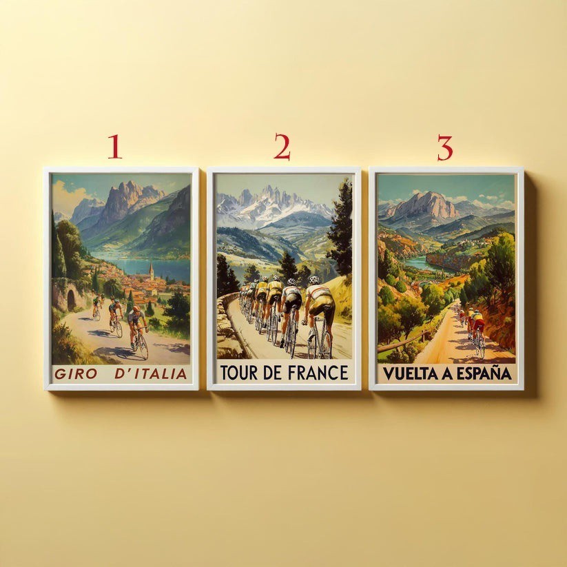 Vintage Cycling Posters – Giro D&rsquo;Italia, Tour de France