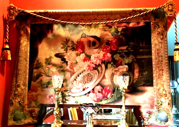 GOBLYS French Tapestry « Mandolin » Still Life 76 x 55 made in France