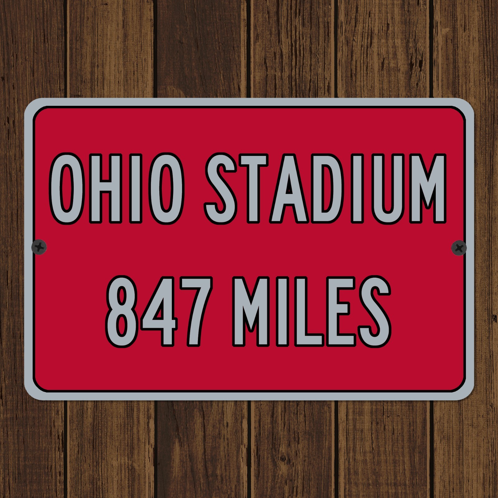 Ohio Stadium Custom Distance Sign Ohio State Buckeyes Fan Gift Mileage Sign