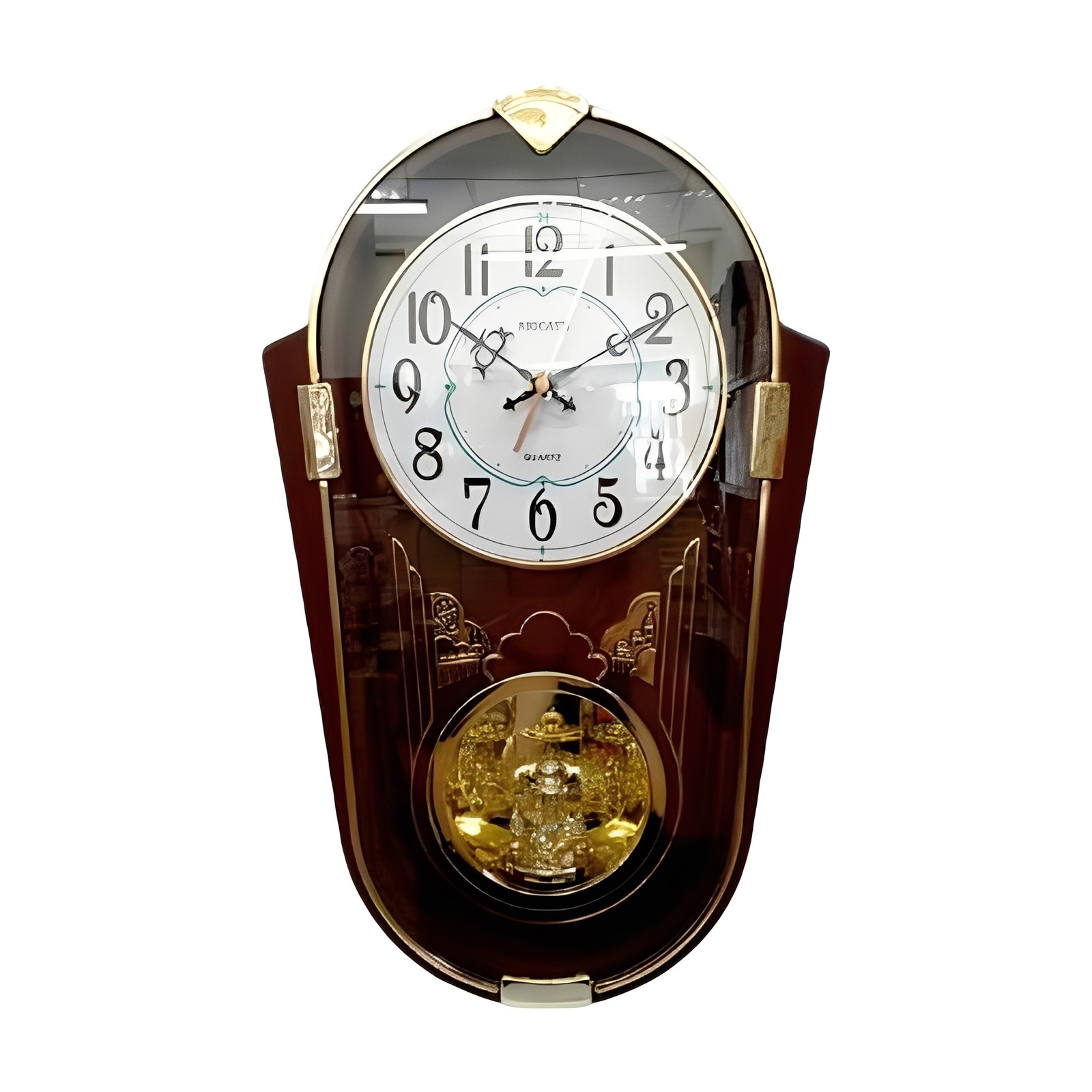 17.5&Prime;H Brown Classic Pendulum Wall Clock