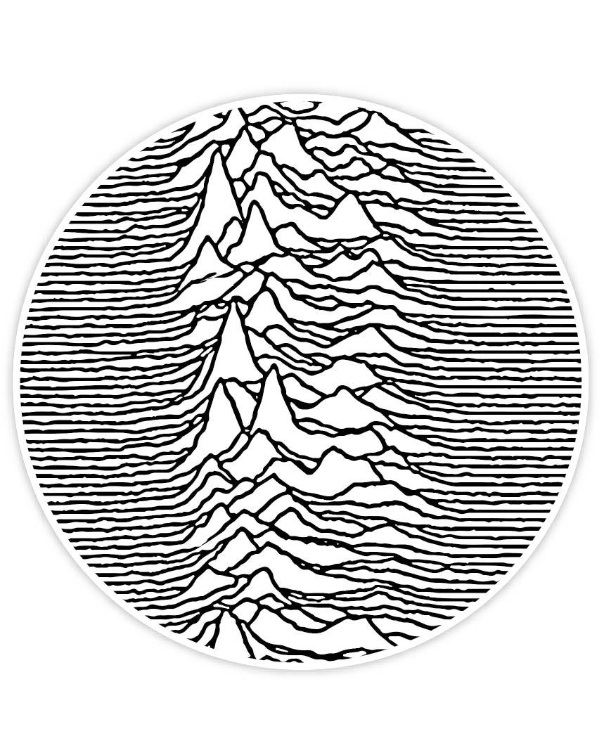 Ian Curtis Joy Division Unknown Pleasures Sticker Decal Vinyl WALL « SIZES »