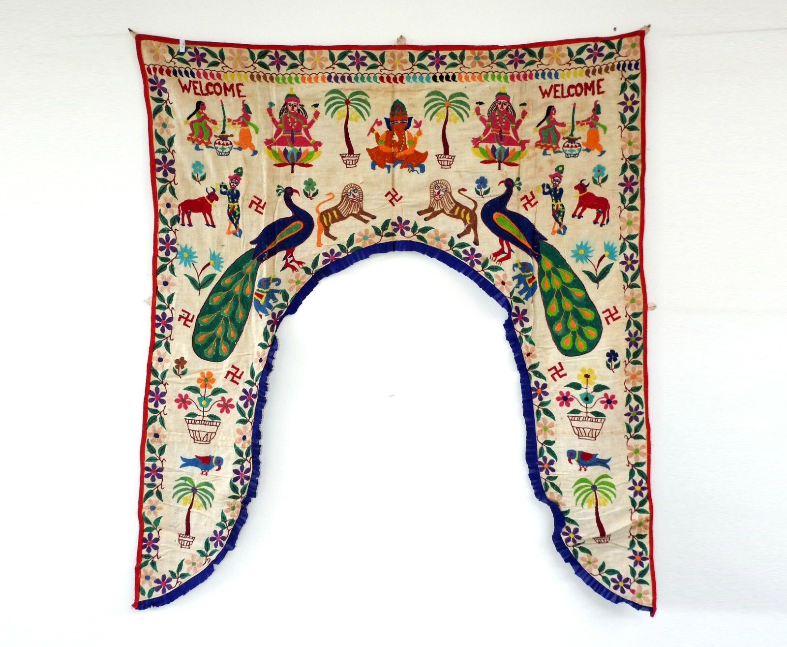 Vintage Welcome Gate Toran Door Valance Window Décor Tapestry Wall Hanging DV48