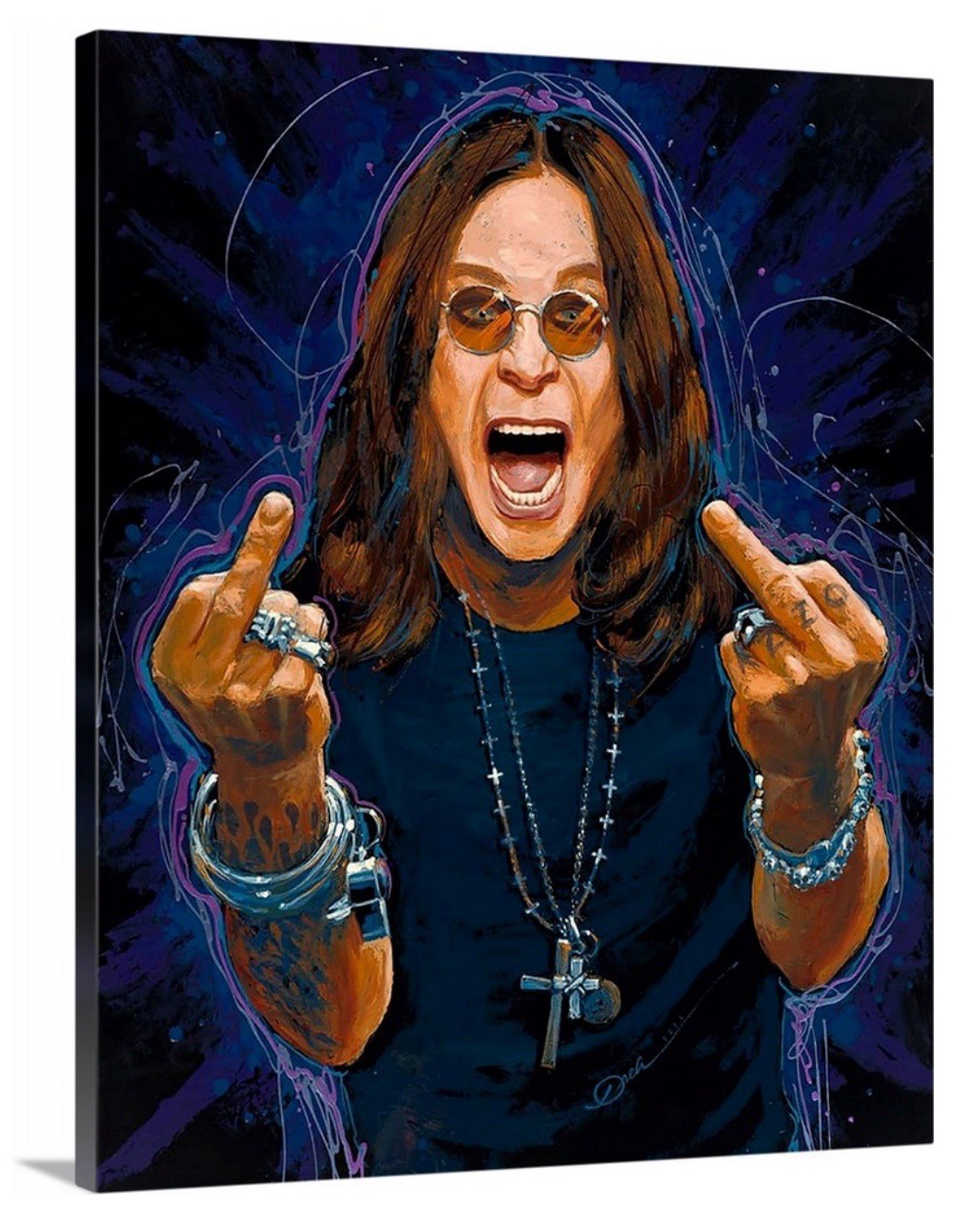 Ozzy Osbourne Canvas 16×20 Black Sabbath Legend RIP