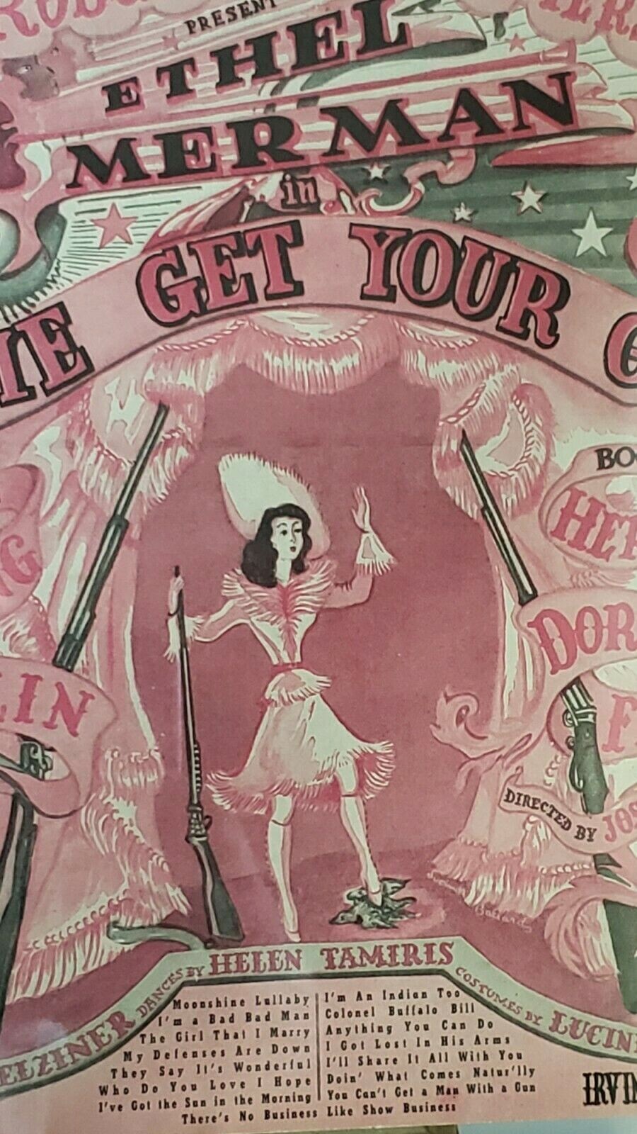 Annie Get Your Gun ETHEL MERMAN Rodgers Hammerstein Vintage Framed Sheet Music