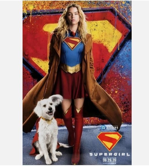 2026 Supergirl Movie Poster Milly Alcock Jason Momoa DC Kara Zor El 🍿