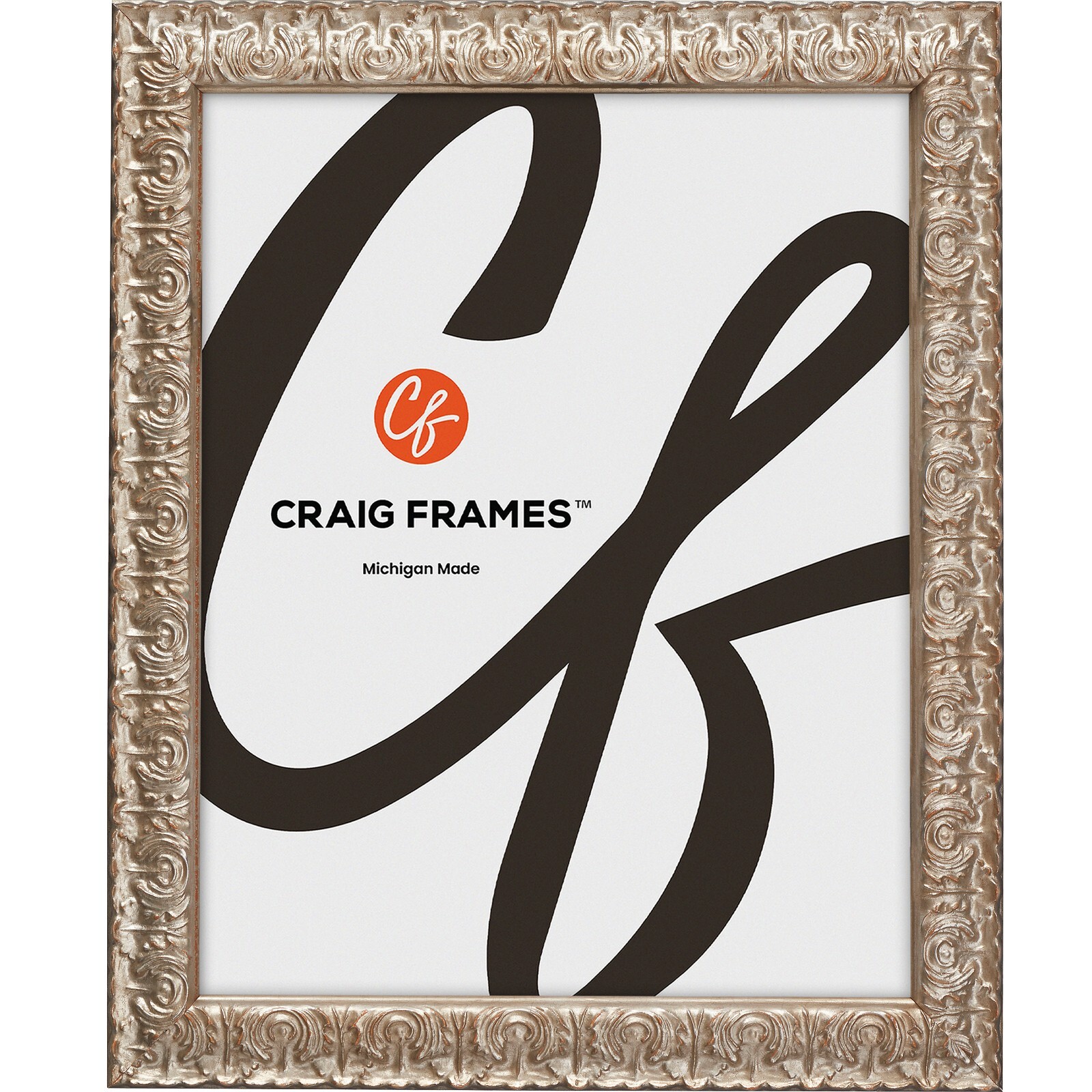 Versailles, 1&Prime; Wide Ornate Silver Picture Frame, Common Sizes 4×5 – 24×36