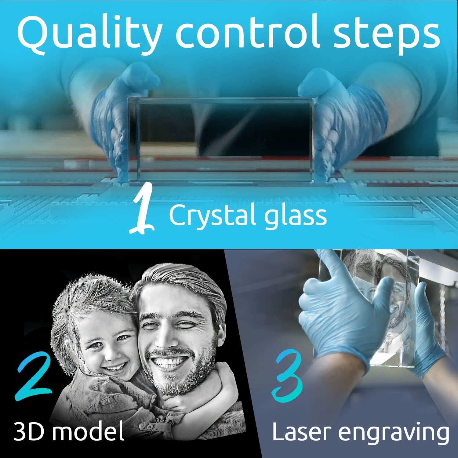 ArtPix 3D Crystal Photo, Personalized Christmas Gifts With Your Photo (Heart)