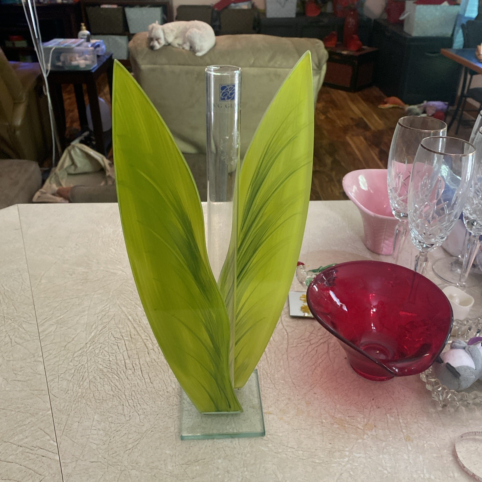 CG Cressida Glass Vase Original. Holds a single stem or a thin bouquet. In EUC.
