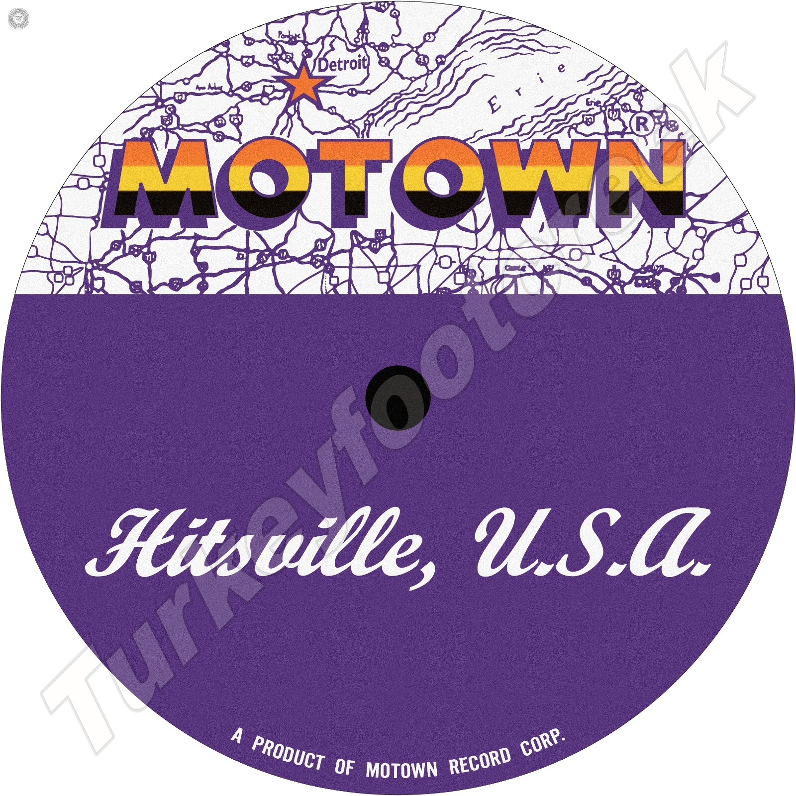 Motown Hitsville , USA 11.75&Prime; Round Metal Sign